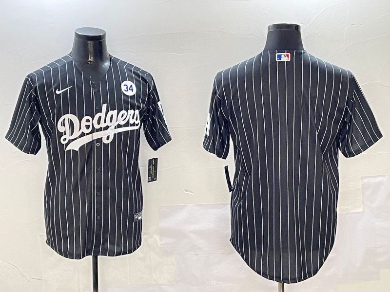 Men Los Angeles Dodgers Blank Black Stripe Jointly Name 2025 Nike MLB Jersey style 6->los angeles dodgers->MLB Jersey